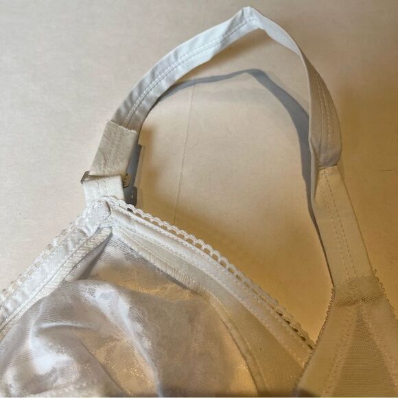 Vintage 1950's Bra Shapewear Cleopatra Goddess White NWOT 42B - Picture 8 of 9
